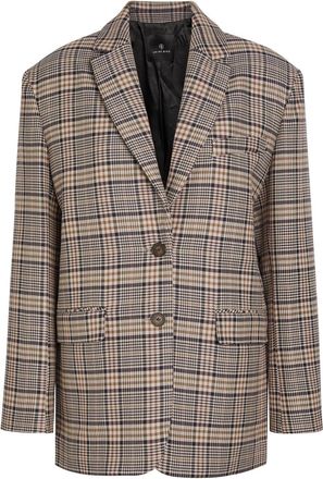 Anine Bing Quinn Checked Oversized Blazer - Multicoloured - 38 (UK10 / S)