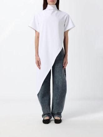 Alaia Top dolcevita in jersey di cotone dal design asimmetrico e drappeggiato