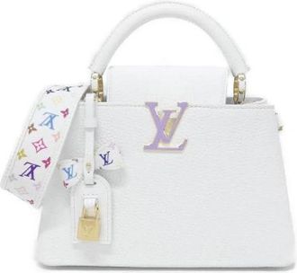 Louis Vuitton Pre-owned Capucines BB Taurillon Calf Bag - Dames - Vintage Handtas - Wit - ONE Size - Leer - Vintage