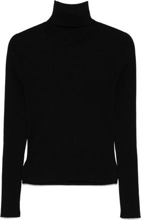 P.A.R.O.S.H. Elegante Zwarte Jurk - Dames - Coltruien - Zwart - M - Truien & Vesten
