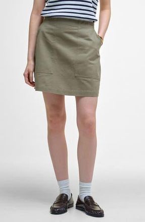 Barbour Cary Cotton Twill Miniskirt in Dusky Green at Nordstrom Rack, Size 10 Us / 14 Uk