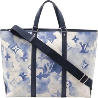 Louis Vuitton Tweedehands Canvas Louis Vuitton tassen - Dames - Vintage Shopper - Blauw - ONE Size - Vintage
