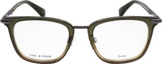 Rag & Bone Mens Green Rectangular Eyeglass Frames RNB8001-1