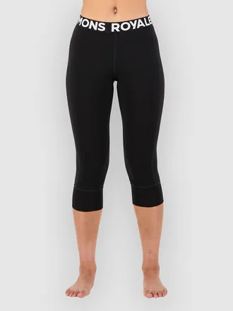 Mons Royale Merino Cascade Flex 3/4 Legging Funktionshose schwarz