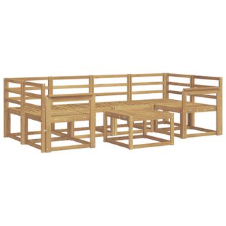 vidaXL Conjunto De Sof&aacute;s De Exterior 7 Pcs Blanco 59 X 59 X 37 Cm Vidaxl