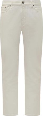 Ermenegildo Zegna City Fit Five-Pocket Broek - Heren - Regular Fit Jeans - Wit - W33 - Katoen - Jeans