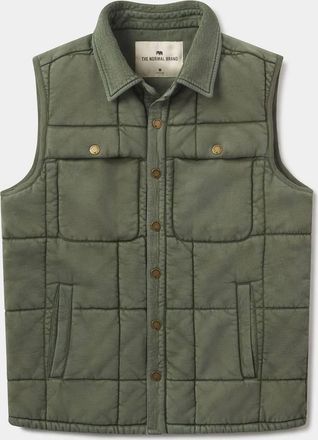 The Normal Brand Mens Jackie Premium Fleece Vest In Laurel Green