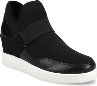 Journee Collection Womens Damari High Top Stretch Wedge Sneaker