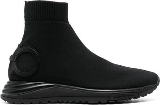 Ferragamo Gardena Gancini Sock Sneakers, Size 7.5