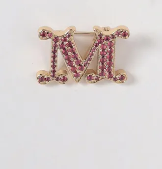 Max Mara Spilla Facella in metallo con strass incastonati