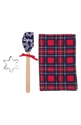 Draper James Angie Plaid Kitchen Towel, Spatula & Cookie Cutter Gift Set in Multi Red at Nordstrom Rack