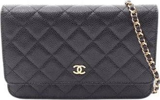 Chanel Pre-owned Matelasse Grained Calf Shoulder Bag - Dames - Vintage Schoudertas - Zwart - ONE Size - Leer - Vintage