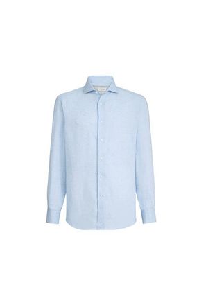 Brunello Cucinelli Linen shirt in Azure at Nordstrom, Size Xxx-Large Eu
