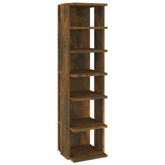 Berkfield Home Shoe Racks 2 pcs Smoked Oak 27.5x27x102 cm Engineered Wood in Brown