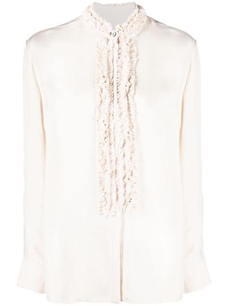 Jil Sander Blouse met ruches - Beige