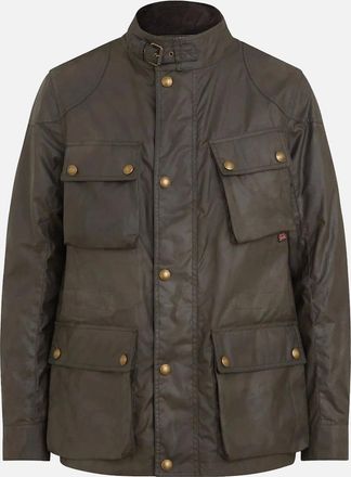 Belstaff Womens Waxed Cotton Fieldmaster Jacket - Green - Size: 16