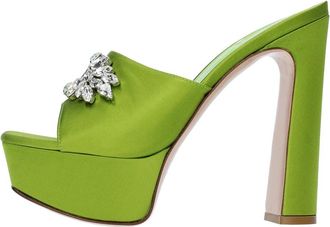Le Silla Sandalen Groen - Dames - Muiltjes - Groen - 40 EU - Leer - Schoenen