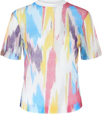 M Missoni Sheer Chevron Mesh Crewneck T-Shirt