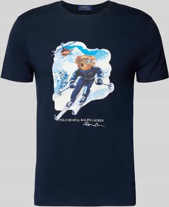 Polo Ralph Lauren T-Shirt mit Label-Print in Marine, Größe XXL