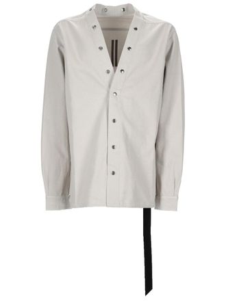 Rick Owens Larry Cotton V-Neck Strap Shirt