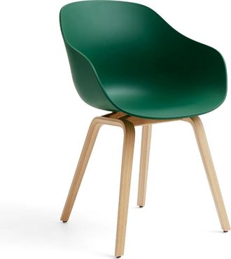 HAY About A Chair AAC 222, Eiche lackiert / teal green 2.0 (Kunststoffgleiter)
