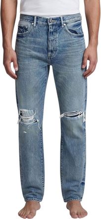 Purple Blue Distressed Mid Rise Jeans