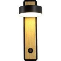 OEM Aplique De Pared De Madera De Estilo Retro Europeo Negro, Fabricado En Aluminio, Ideal Para Un Dormitorio, Luz C&aacute;lida