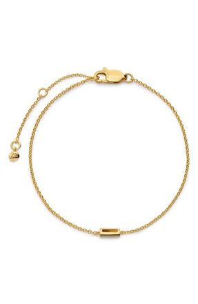 Monica Vinader Initial Chain Bracelet in 18K Gold Vermeil I at Nordstrom