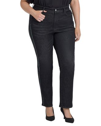 NYDJ Plus Marilyn French Nightfall Straight Leg Jean