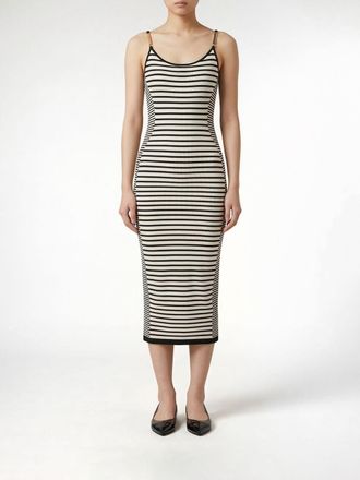 Elisabetta Franchi Abito midi Elisabetta Franchi in misto viscosa e cotone a righe