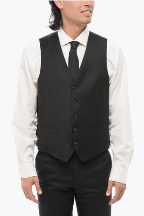 Corneliani TREND Virgin Wool Waistcoat with Back Adjuster size 52