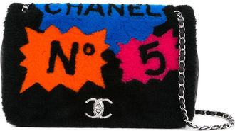 Chanel furry shoulder bag - women - Lamb Fur/Lamb Skin - One Size - Black