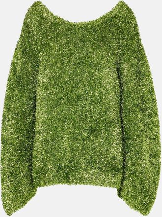 Dries Van Noten Oversized lame sweater