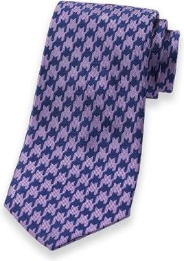 Paul Fredrick Patterned Woven Silk Tie in Purple/navy at Nordstrom
