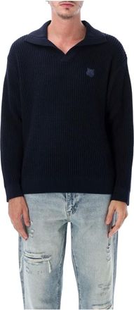 Maison Kitsun&eacute; Tops, Heren, Blauw, XL, Polo Shirts