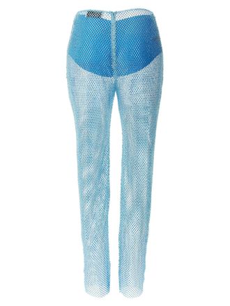 Giuseppe Di Morabito Sequin Mesh Pants - Blue