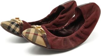 Burberry suede ballet flats - Red