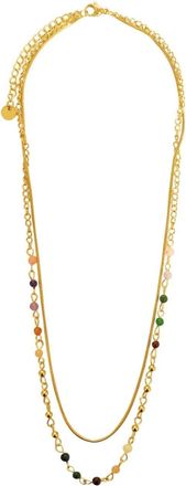 Hzmer Jewellery beaded necklace - women - stainless steel - One Size - Gold