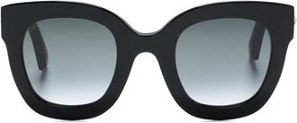 Gucci GG0208S oversized-frame sunglasses - women - Crystal/Acetate - One Size - Black