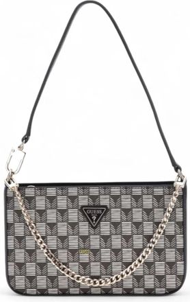 Guess G Wave II Mini Top Zip Schoudertas - Dames - Schoudertassen - Zwart - ONE Size - Polyester - Tassen