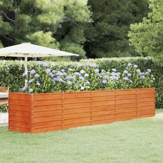 Berkfield Home Garden Raised Bed Rusty 400x80x77 cm Corten Steel in Brown | Size: 400 x 80 x 77 cm