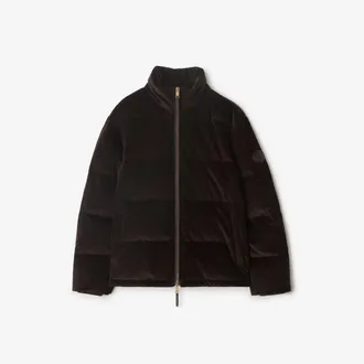 Burberry Corduroy Snowdon Puffer Jacket, Size: XXL