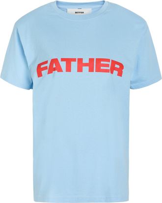 BETTTER Father Printed Cotton T-shirt - Blue - S (UK8-10 / S)