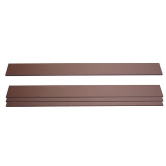 Hhg Hhg - Nunca Usado] Lote De 4 Lamas De Protecci&oacute;n Wpc Sarthe, Tablas Cortaviento, Aprox. 1 M&sup2;, 180 Cm, Marr&oacute;n