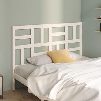 vidaXL Cabecero De Cama Madera Maciza De Pino Blanco 166x4x104 Cm Vidaxl