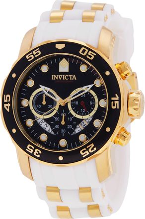 Invicta Pro Diver Chronograph Mother of Pearl White Polyurethane Mens Watch 20289