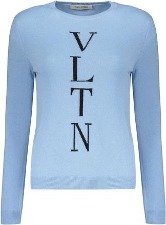 Valentino WomenS Light Blue Wool Sweater, Size 44