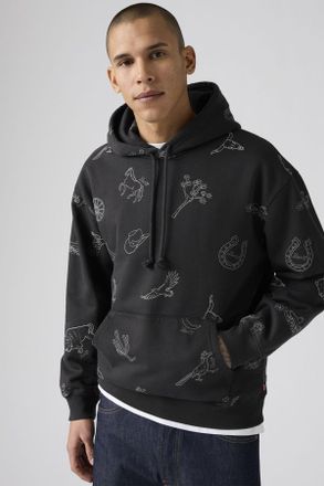 Levi's Sudadera con capucha Relaxed Graphic - Hombre - XL - Negro / Western Aop Phantom