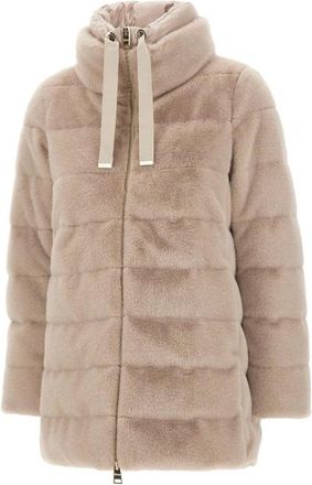 Herno Down Jacket - Dames - Jassen - Beige - XL - Leer - Jassen