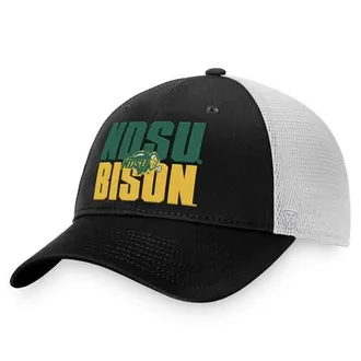 Top of the World Mens Top of the World Black/White NDSU Bison Stockpile Trucker Snapback Hat at Nordstrom